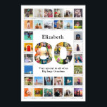 80th Birthday Family Photo Template Keepsake Poster<br><div class="desc">Make that special person feel very loved with this wonderful family photo poster birthday gift. Add your favourite images to create a heartfelt keepsake with loving memories.</div>