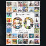 80th Birthday Family Photo Template Large Fleece Blanket<br><div class="desc">Make that birthday gift a very special memories keepsake with this large wonderful photo blanket. Add your favourite images to create a heartfelt and touching present.</div>
