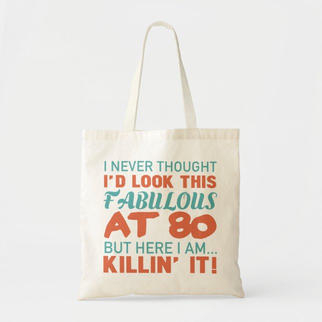 80th Birthday For Fabulous Women Tote Bag (Front)