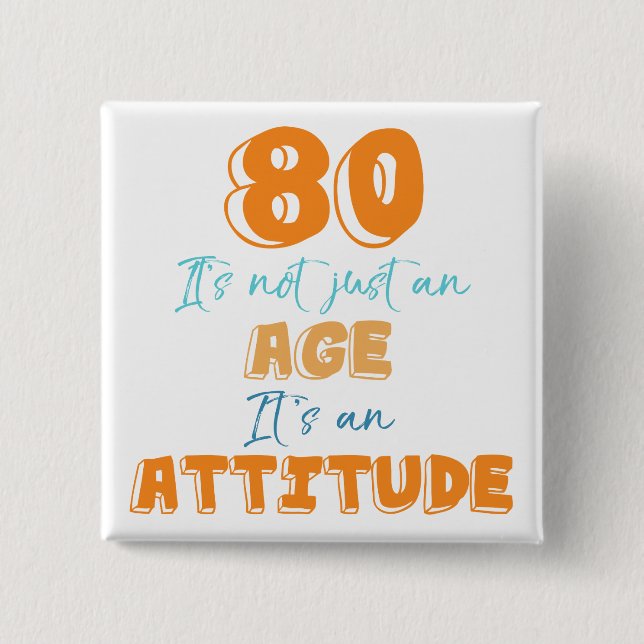 80th Birthday Gag Gift 15 Cm Square Badge (Front)