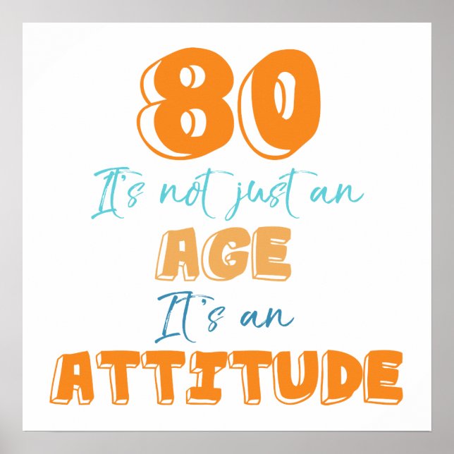 80th Birthday Gag Gift Poster (Front)