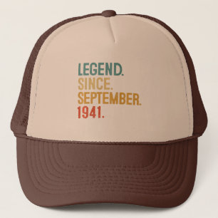 80th Birthday Gift 80 Year Old Legend Since Septem Trucker Hat