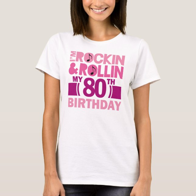 80th Birthday Gift Idea For Female T-Shirt (Front)