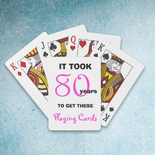 80th Birthday Gift Ideas for Her - Playing Cards