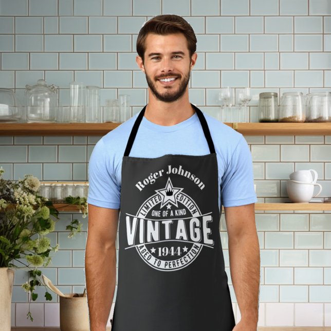 80th Birthday Gift Vintage Aged to perfection Apron (Creator Uploaded)