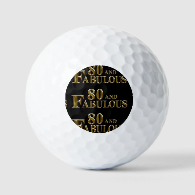 80th Birthday  Golf Balls (Front)