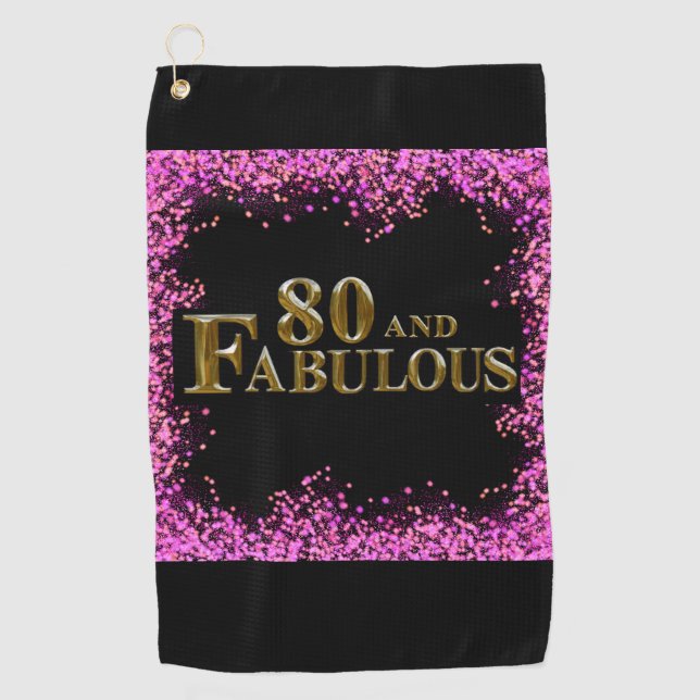 80th Birthday  Golf Towel (Front)
