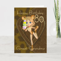 80th Birthday Great Grandma Cutie Pie Animal Colle