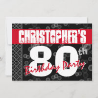80th Birthday Grunge Text For Him A01