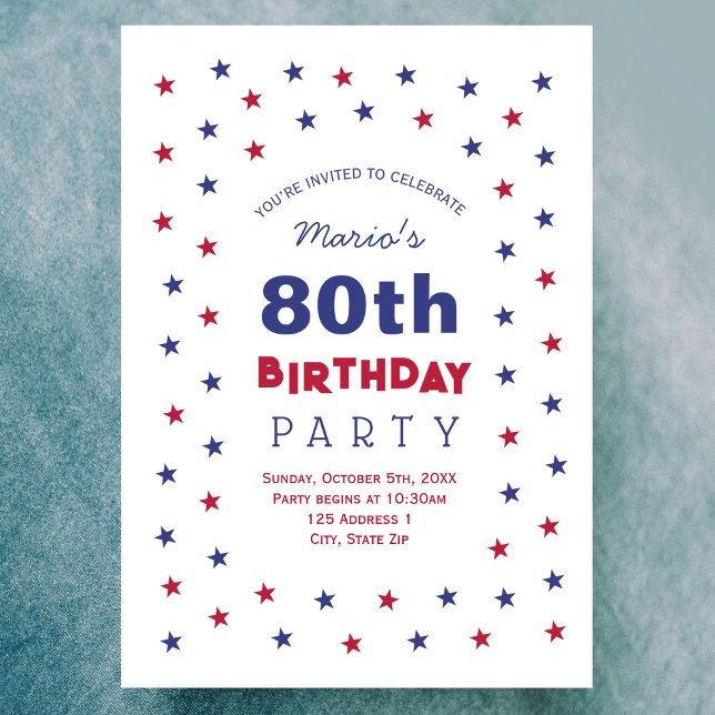80th Birthday Invitation (Creator Uploaded)