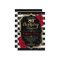 80th Birthday Invitation Black White Stripes Roses