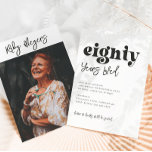 80th Birthday Invitation | Photo 80th Birthday<br><div class="desc">80th Birthday Photo Invitation
Ready to be personalised by you!</div>