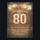 80th Birthday Invitation Vintage Eighty Birthday<br><div class="desc">♥ A perfect way to invite your guests to this special birthday party!</div>