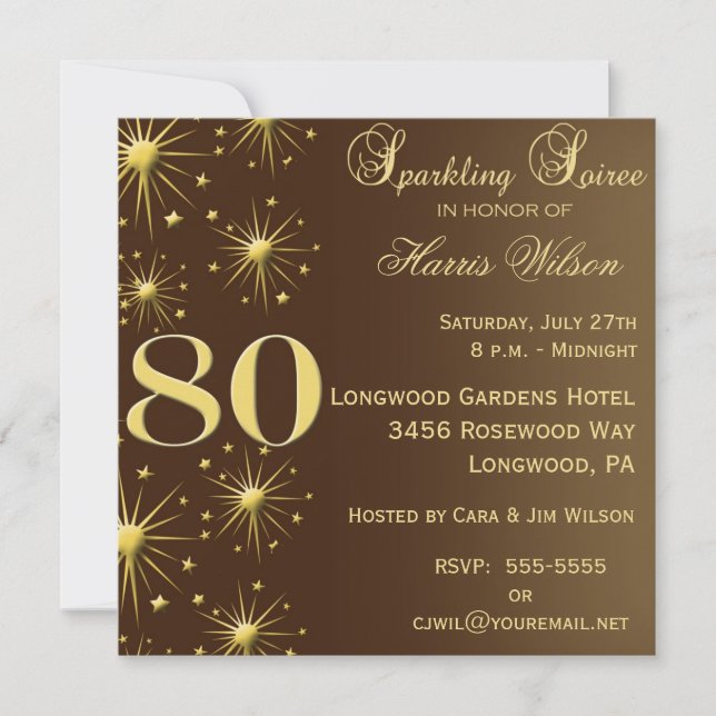 80th Birthday Invitations (Front)