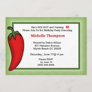 80th  Birthday Invitations