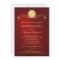 80th Birthday Invitations - Red & Gold Monogram
