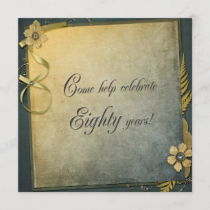 80th Birthday Invite