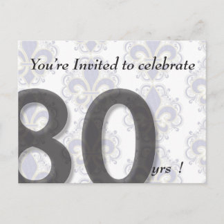 80th Birthday Invite