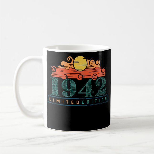 80th Birthday Ladies Mens 80 Years 1942 Funny Coffee Mug (Left)