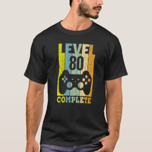 80th Birthday Ladies Mens Level 80 Years 1942   1 T-Shirt