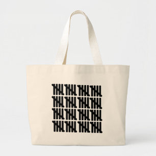 80th birthday large tote bag
