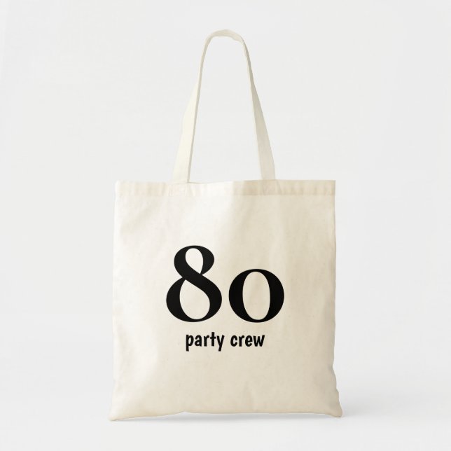 80th Birthday Men's Basic T-Shirt Tote Bag (Front)