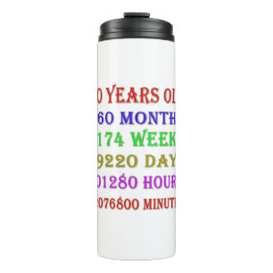 80th Birthday Milestones Thermal Tumbler