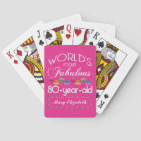 80th Birthday Most Fabulous Colourful Gems Pink
