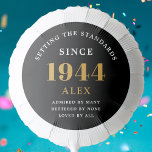 80th Birthday Name 1944 Black Gold Elegant Chic<br><div class="desc">Elegant Chic Black Gold Personalised 1944 Balloon for 80th Birthday Party Celebration. Celebrate a milestone birthday in style with our Elegant Chic Black Gold Personalised 1944 Balloon. This unique decoration will be the centerpiece of your party, adding an air of sophistication and elegance to your celebration. Personalised with your name...</div>