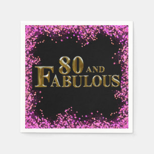 80th Birthday  Napkin