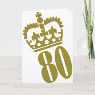 80th Birthday - Number – Eighty Card