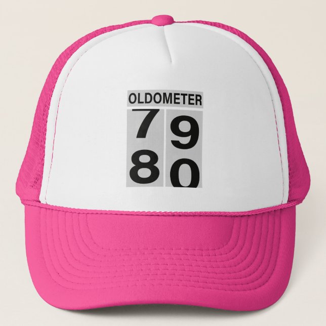 80th Birthday Oldometer Trucker Hat (Front)