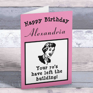 80th Birthday Over The Hill Funny Personalised Card