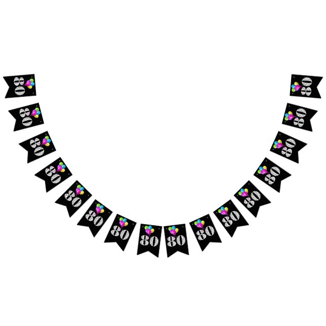 80th birthday party balloons bunting  (All)