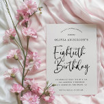 80th Birthday Party | Black and White Typography Invitation<br><div class="desc">This simple but ever-so-elegant design features modern black and white typography and the words "Eightieth Birthday" in calligraphy script. The invitations reverse to a subtle, repeating Art Deco pattern in chromatic grey and black. Oozing sophistication and elegance, these 80th birthday invites will set the stylish tone for your celebrations. Order...</div>