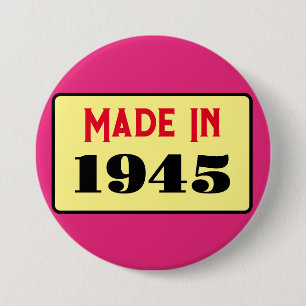 80th Birthday party born 1945 80 pin