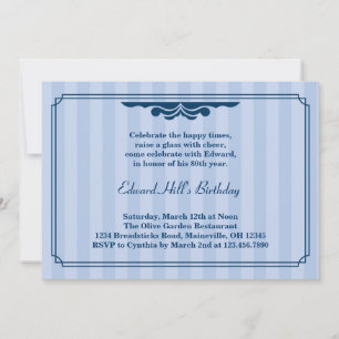 80th Birthday Party Elegant Invitation