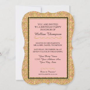 80th Birthday Party Glam Great Gatsby Style Invitation