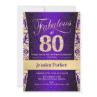 80th Birthday Party - Gold Purple