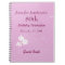 80th Birthday Party Guest Book Pink, White Floral