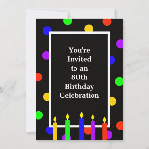 80th Birthday Party Invitation
