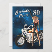 80th Birthday party Invitation