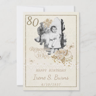 80th Birthday Party Invitation
