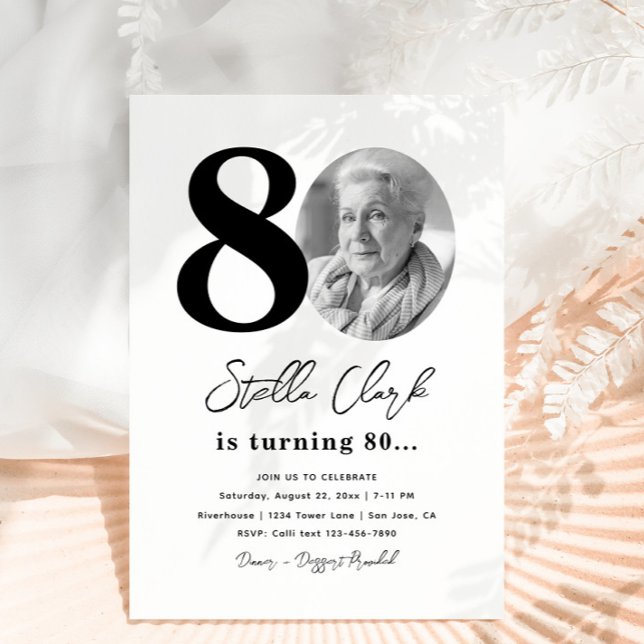 80th Birthday Party Invitation | 80th Birthday (Creator Uploaded)