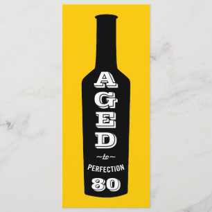80th Birthday Party Invitation Aged to Perfection