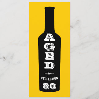 80th Birthday Party Invitation Aged to Perfection