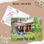 80th Birthday Party Invitation Save the Date  Post Postcard<br><div class="desc">Celebrating 80 years is a wonderful milestone.  This beautifully designed Save the Date card for an 80th birthday,  will be cherished by all who receive it.  This postcard acts as an invitation and a reminder to save the date.</div>