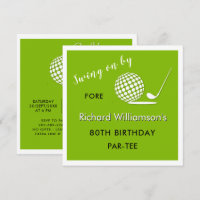 80th Birthday Party Men's Golf Theme