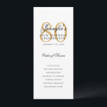 80th Birthday Party Program Gold Thank You Invitation<br><div class="desc">Elegant "Birthday Party Program" design featuring a formal typography script & custom text.</div>