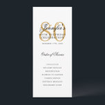 80th Birthday Party Program Gold Thank You Invitation<br><div class="desc">Elegant "Birthday Party Program" design featuring a formal typography script & custom text.</div>